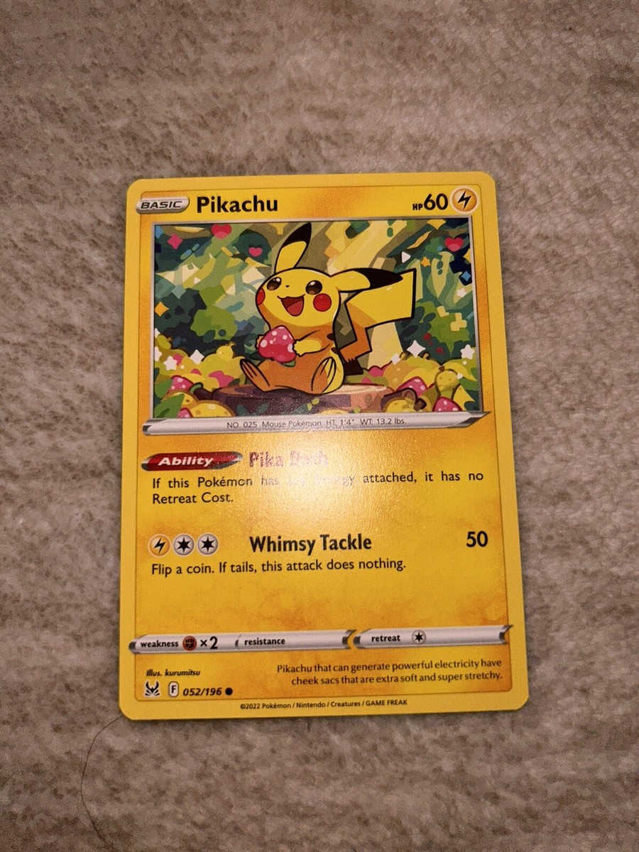 ポケモンカード 皮卡丘 AR 60HP Pikachu Card First Edition, 60 Hp, Whimsy Tackle 50 Damage, Mint
