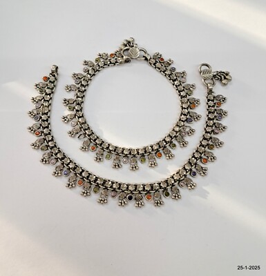 Vintage Tribal Old Silver Anklet Pair Silver Ornaments Handmade silver  Jewellery