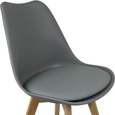 SEDIA LELIA POLIPROPILENE CON GAMBE IN LEGNO SEDUTA CUSCINO INTERNO SEDIE DESIGN