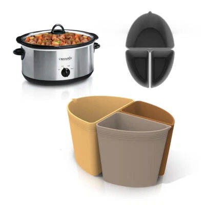 VIGOR Reusable Thicker Silicone Slow Cooker Divider Liner Compatible 6 Quart Slow Cook
