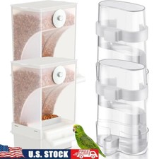No Mess Bird Feeders Automatic Parrot Water Dispenser Small Medium Birds New