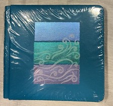 Creative Memories 7x7 Scrapbook Ocean Waves Teal Foiled Album Cover  Pages NEW