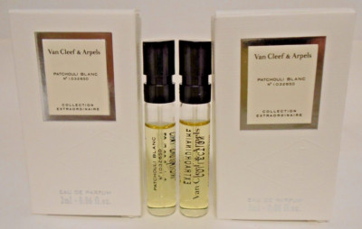 Lot of 2 Van Cleef & Arpels Patchouli Blanc Eau de Parfum 2 ml/0.06 fl. oz. Each