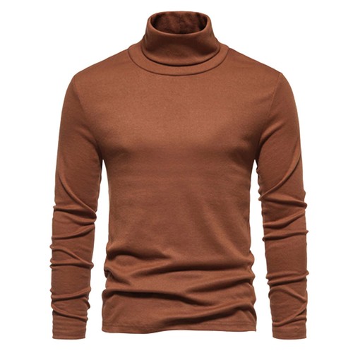 Herren Slim Mock Rollkragenpullover Pullover Freizeit Basic Strick Thermo Pullover - Bild 38 von 60
