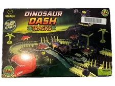 USA Toyz 225 Piece Green Ultimate Dinosaur Dash Race Track Adventure Playset