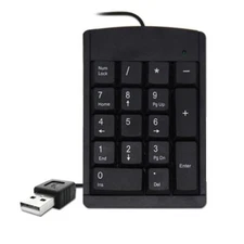 USB Number Pad Numpad Numeric Keypad 17 Keys Keyboard For Laptop Deskto US