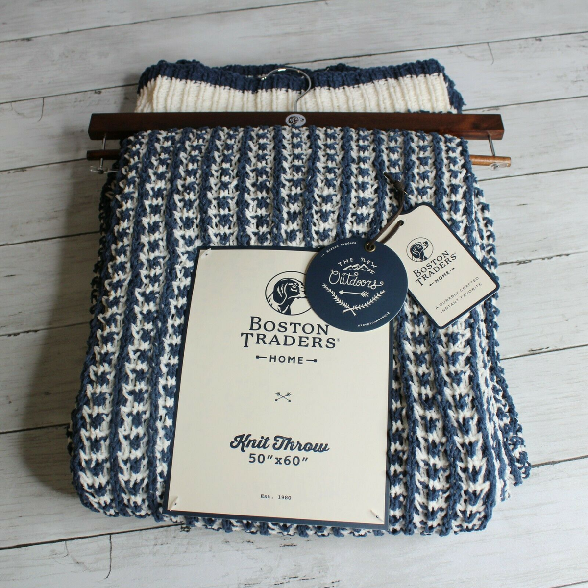 Boston Traders Home Sweater Knit Throw Blanket 50