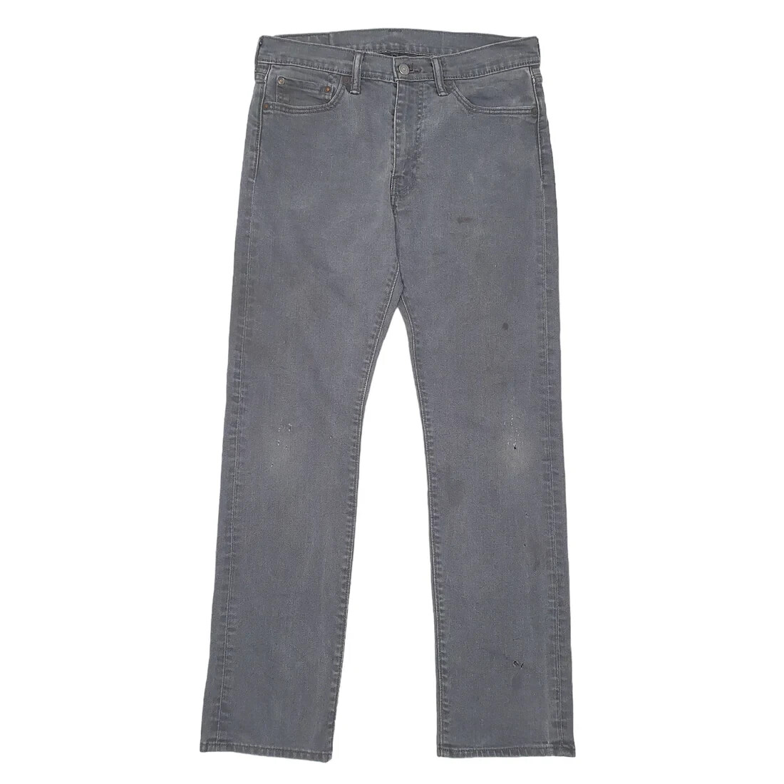 LEVIS 513 Jeans Slim Straight Fit Grey Denim Trousers Mens W32 L32 image 2