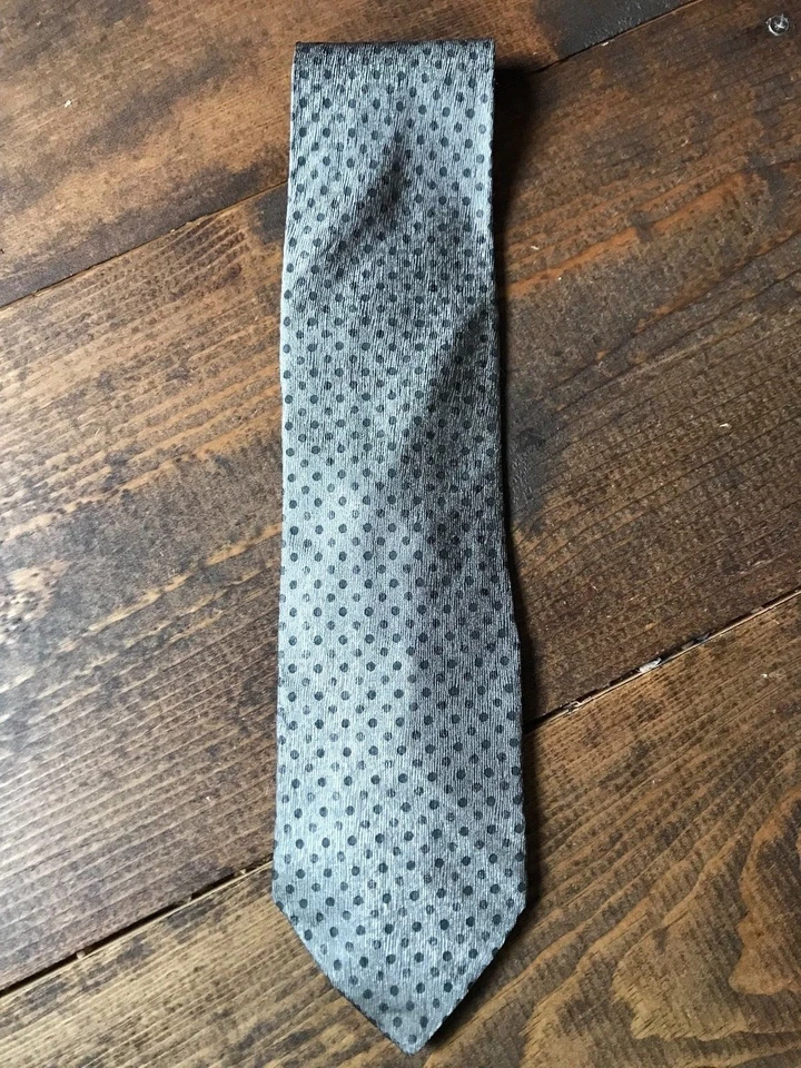 Puritan Men's Necktie-Tie-Fashion Accessory-100% Silk-Brown Gold-Polka Dot-USA - Image 2 of 4