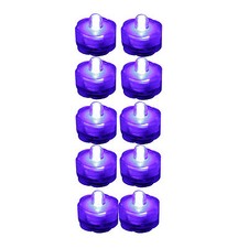 LED SUBMERSIBLE TEA LIGHT 10 PURPLE Waterproof Floral Decor Wedding centerpiece