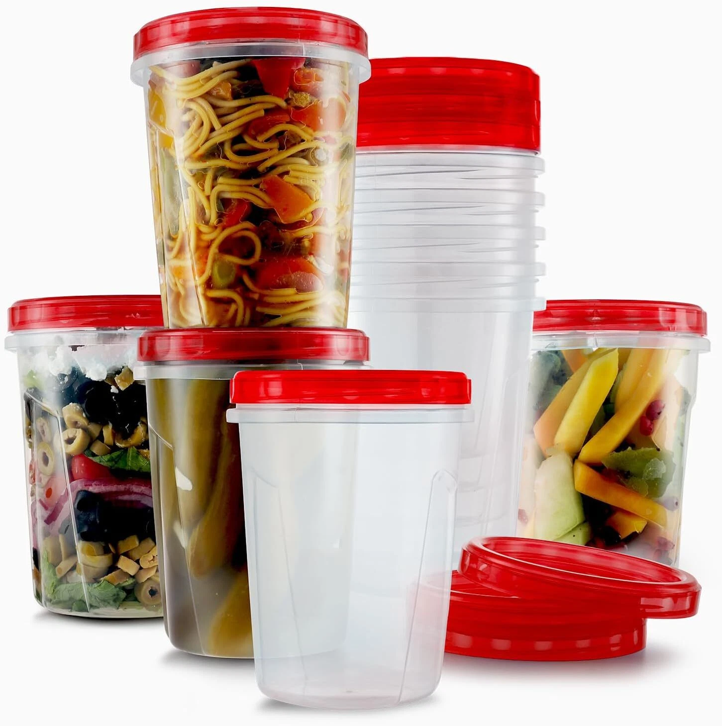 Freezer Containers For Food [32 Oz - 10 Pack] Freezer Storage Containers With Tw