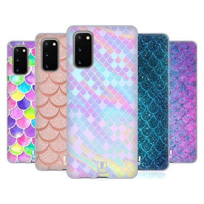 HEAD CASE DESIGNS MEERJUNGFRAU SKALEN SOFT GEL HANDYHÜLLE FÜR SAMSUNG HANDYS 1