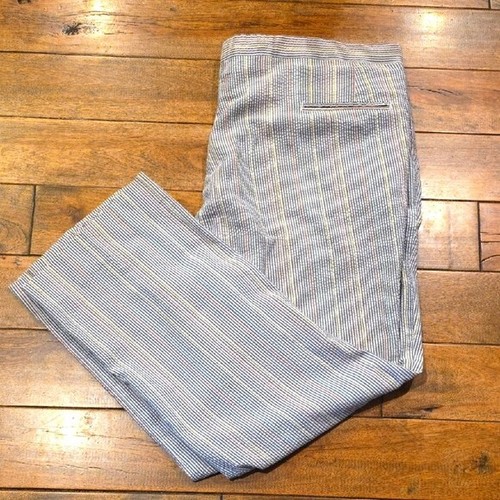 Vintage Jaymar-Ruby Sansabelt Men's Pastel Stripe Seersucker Golf Pants 44 waist