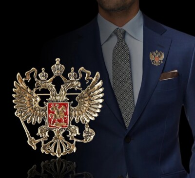 Alloy Double Headed Eagle Brooches Office Worn at Holiday  Party Friend Gifts