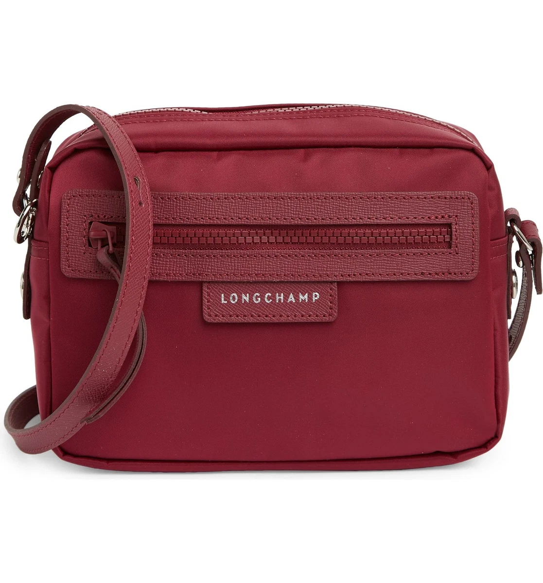 Longchamp Le Pliage Neo Leather Camera Bag In Red