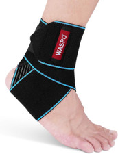 Image of WASPO Ankle Support Brace - Adjustable Ankle Brace Wrap Strap for Sports Plantar