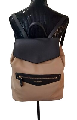 EUC Karl Lagerfeld PARIS Womens Nylon Backpack Travel Bag  display picture 3