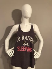 Junk Food Womens Graphic Logo Cotton I'D Rather Be Sleeping T-Shirt Size XS