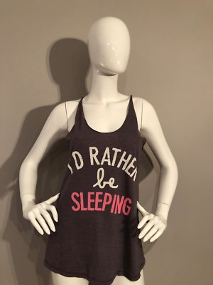 Junk Food Womens Graphick Logo Cotton  I'D Rather be Sleeping T-Shirt Size L