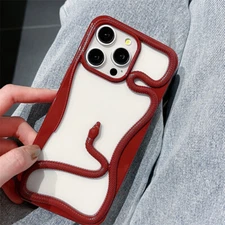 3D Luxury Hollow Snake Cool Phone Case Cover For iPhone 11/12/13/14/15/16Pro Max