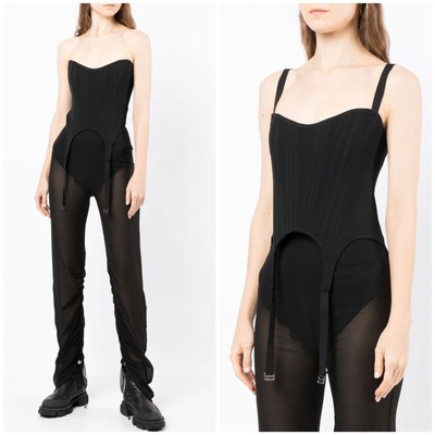 Dion Lee Arch Longline Corset Black US 6 NWT