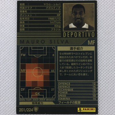 Panini WCCF 2004-05 Mauro Silva Deportivo La Coruña 201 Brazil