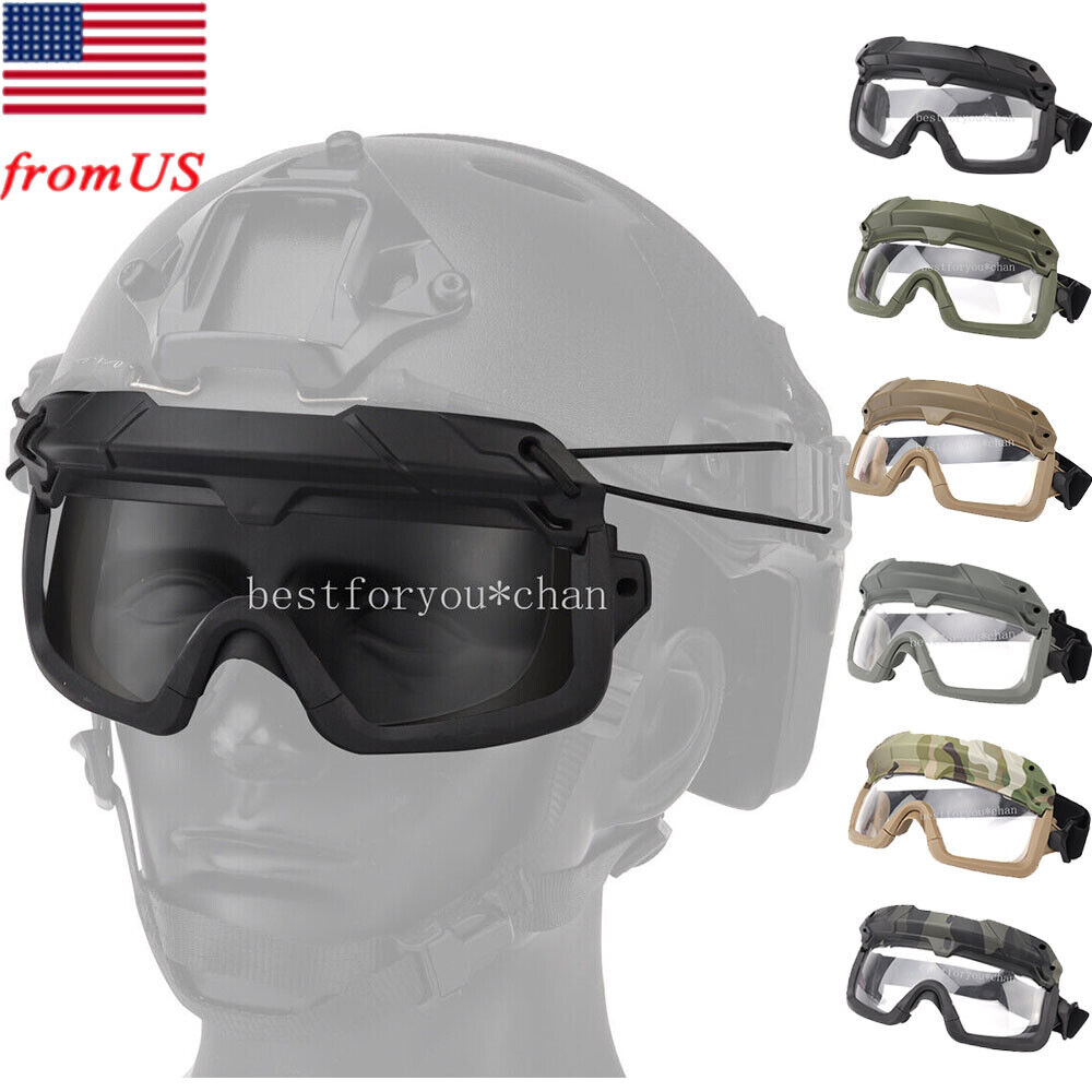 Airsoft Goggles paintball Glasses Fog Safety Protection 2 Modes | eBay