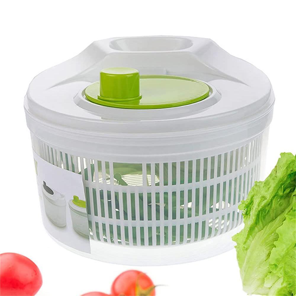 Salad Spinner Vegetables Leaf Lettuce Dryer Drainer Fruit Wash Clean Basket NEW,-image