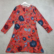 LOFT Premavera Floral Dress Womens 14 Petite Multi Red Cottagecore Peasant