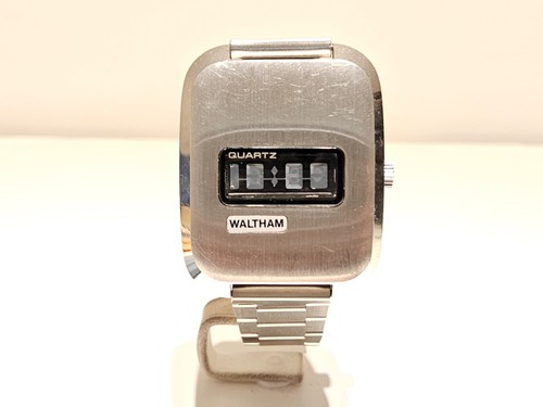 VINTAGE VERY RARE WORKS FOR REPAIR MEN LCD DS WATCH "WALTHAM" SGT SOLID STATE - Picture 24 of 24