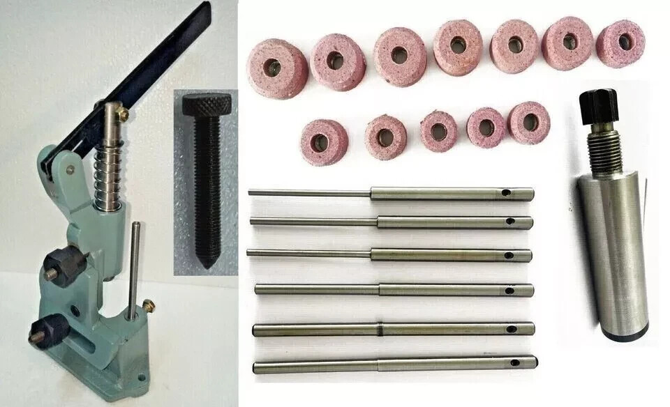 Valve Seat Grinding Stones 12pcs With Stone Dresser & 6pcs Pilots