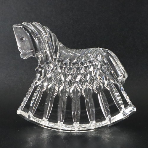 Waterford Kristall Schaukelpferd Figur 071-789-53 4" Waffel und vertikale Schnitte