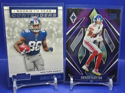 Darius Slayton 2 Card 2019 Panini Contenders + 2024 Phoenix SP Purple