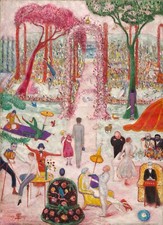 Florine Stettheimer: "Tarde de domingo en el campo" - Impresión artística de giclee