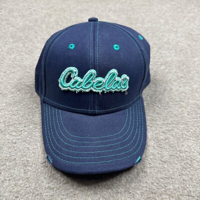 Cabelas Hat Cap Women's One Size Blue Logo Casual Adjustable Outdoor Hiking Camp