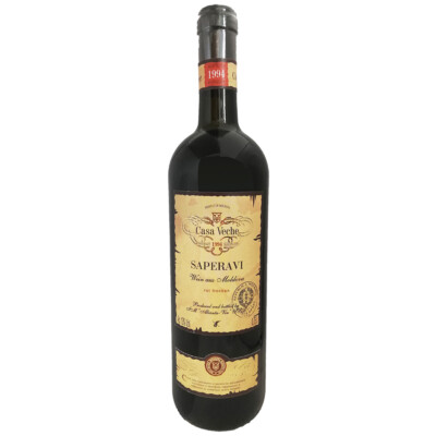 Casa Veche Rotwein Saperavi trocken 13% vol. 0,75L  Wein wine dry
