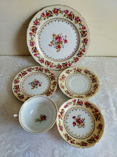 SET OF VTG GOLD CASTLE HOSTESS DEMITASSE CUP & SAUCER JAPAN FOR 2 PERSONS 10 PCS - Picture 5 of 12