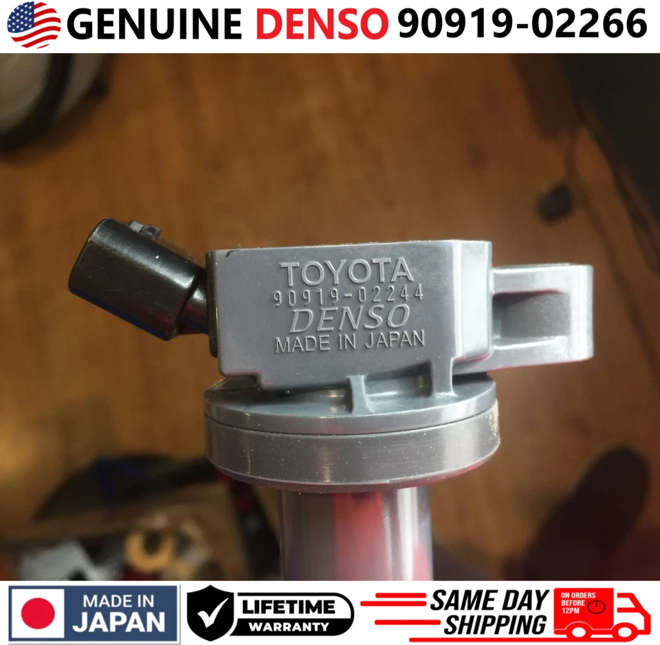 Bobinas de encendido OEM DENSO x4 para Toyota Camry Corolla Highlander RAV4 2001-2012 Foto 3 de 4