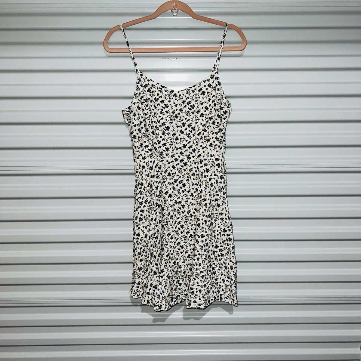 Old Navy Cami Dress  Women's Large  Cream/Floral Fit & Flare Spaghetti  Strap | eBay