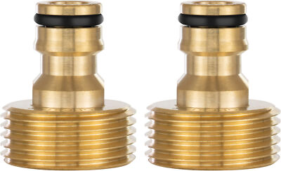 Poppstar 2er-Set Wasserhahn-Adapter mit 1 Zoll Außengewinde Steckkupplung