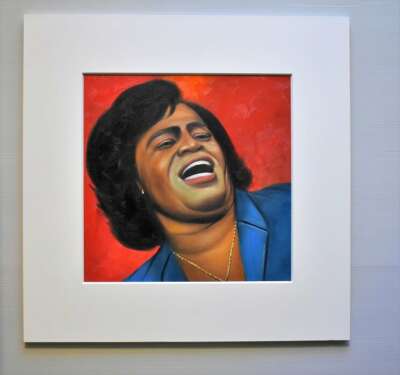 James Brown Painting Mitch Brookman Oil on Canvas Painting RARE