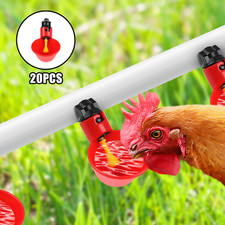 20PCS Automatic Water Cups Poultry Feeder Watering Chicken Duck Quail Drinking