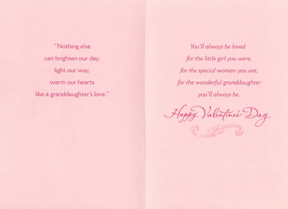 Sweet Valentine'S Day 大女儿贺卡 Hallmark + 信封 — 第 2/4 张图片