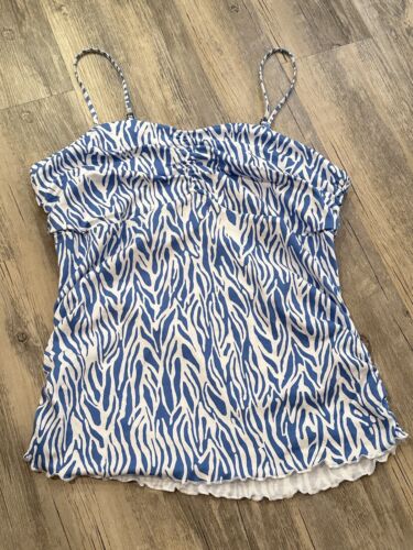 Diane von Furstenburg Sea Twig Blue White Tube Top Camisole Target DVF Size XL
