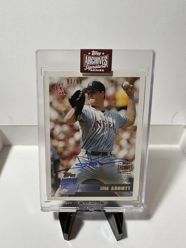 2023 Topps Archives Signature Series 1996 Jim Abbott # 93/99 Los Angeles Angels 