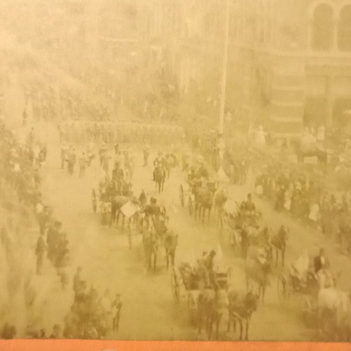 New York 1876 Decoration Day Parade Broadway Stereoview Original - Picture 7 of 9