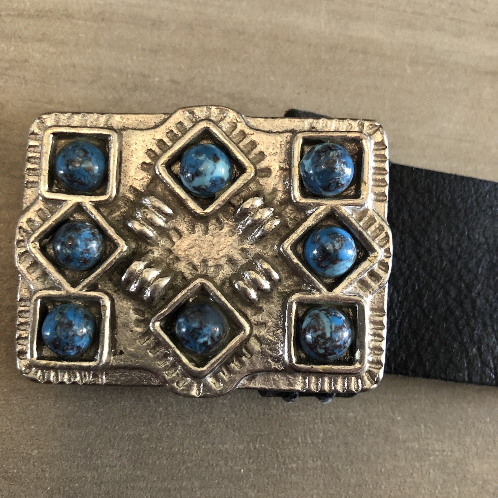 Western Style Rectangular ￼Silver Buckle Buckle w… - image 6