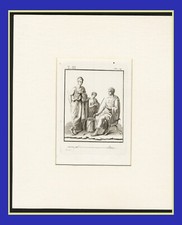 MADRE E FIGLIO DAL MASTRO ,da Ercolano, incisione di  Piroli, 1806, passepartout