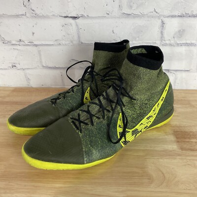Nike Elastico Superfly IC Men's Size 13 Green Boots Cleats