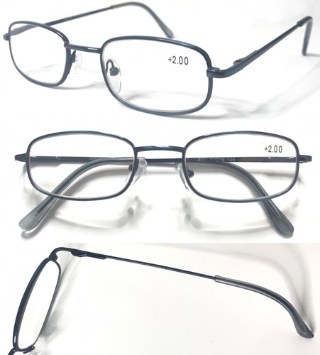 Gafas de lectura de metal estilo clásico/bisagras de resorte/multicolor y forma +0,50~+5,50 - Imagen 11 de 27